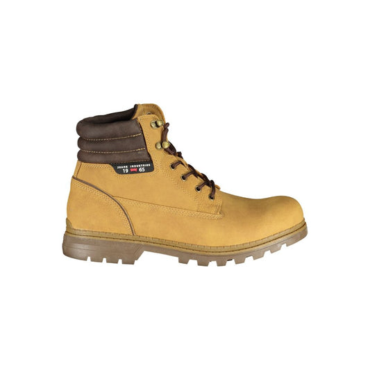 Trendsetting Yellow Lace-Up Boots