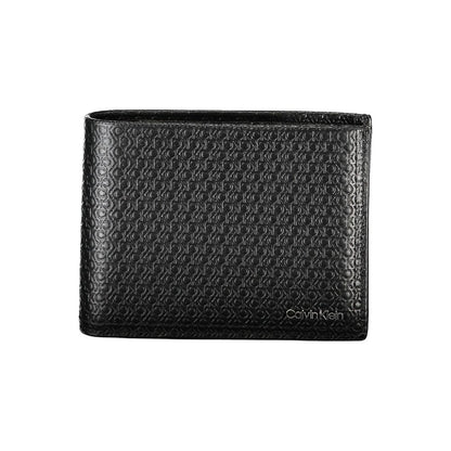 Sleek Black Leather Bifold Wallet with RFID Block