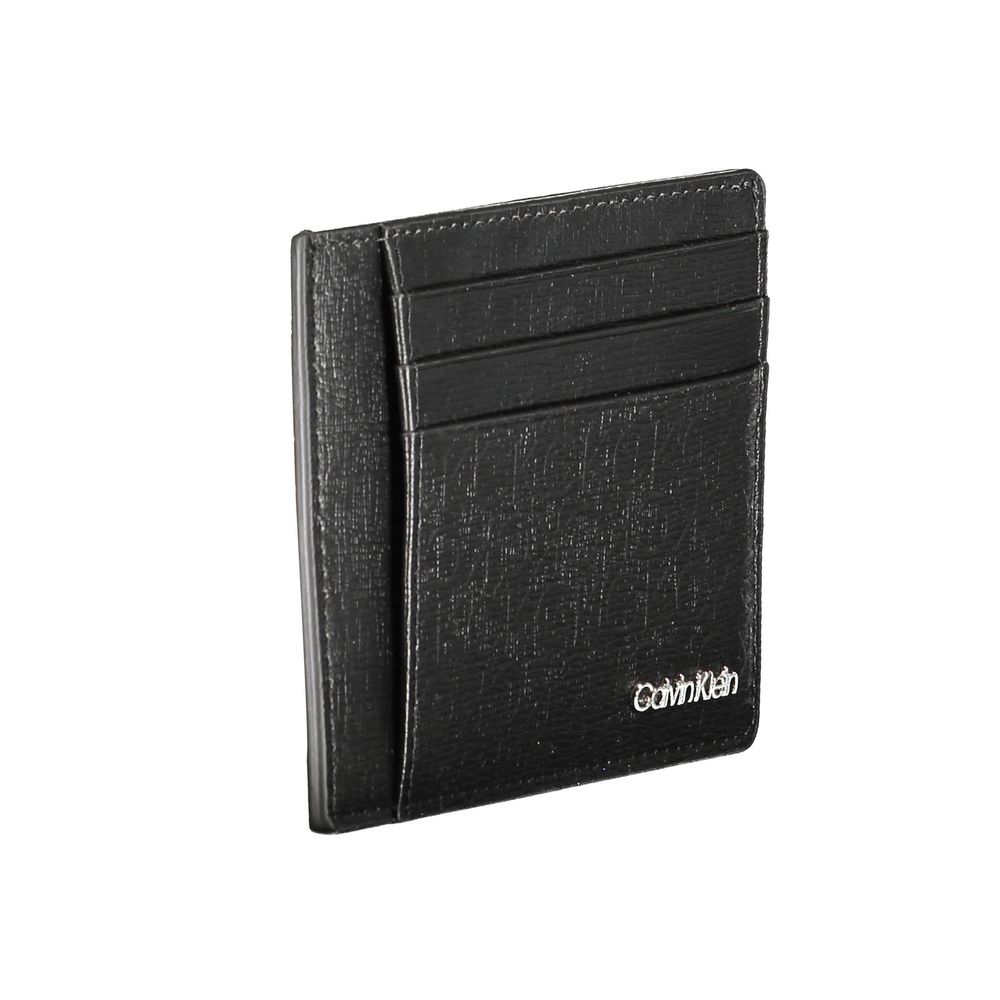 Black Polyester Men Wallet