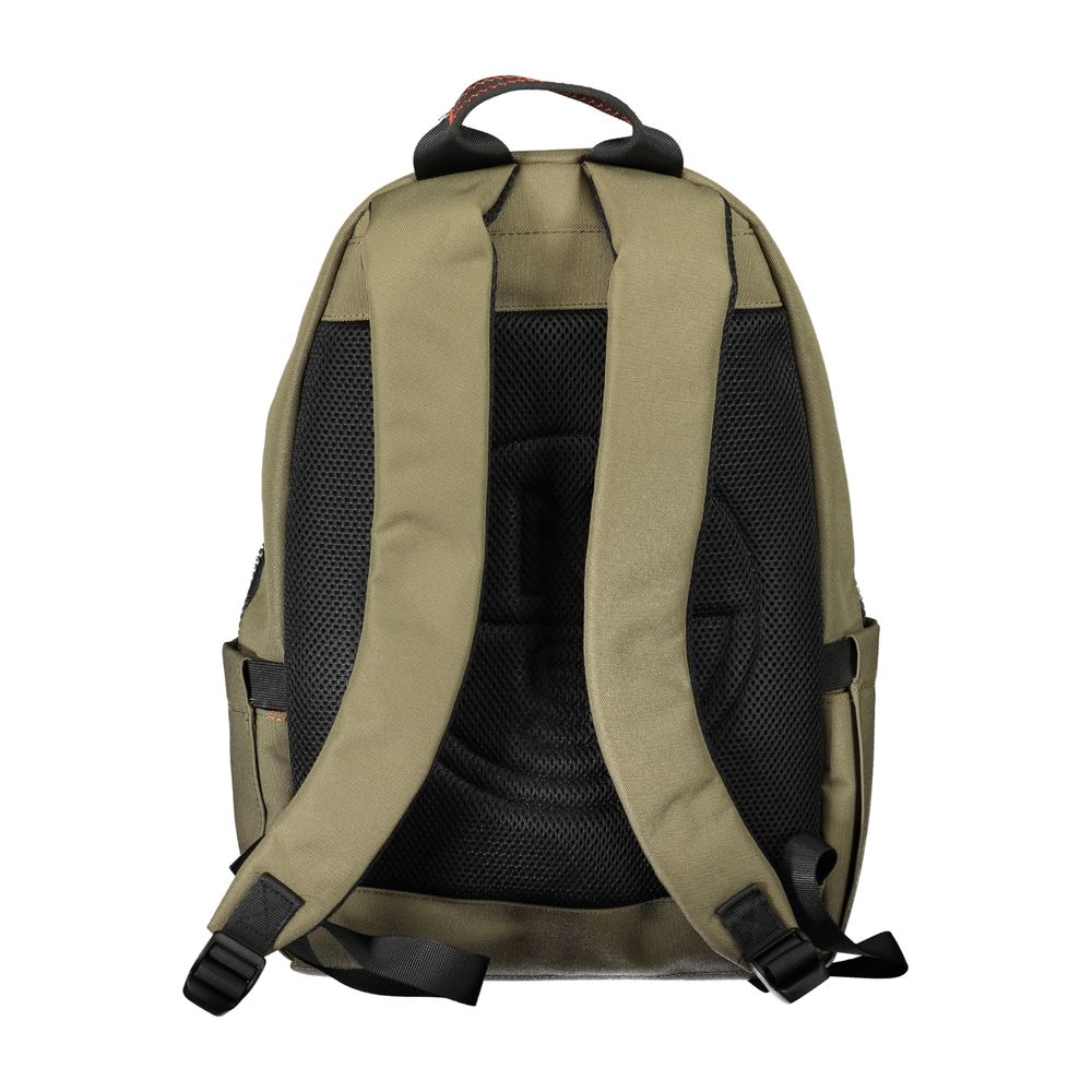 Green Polyester Men Backpack