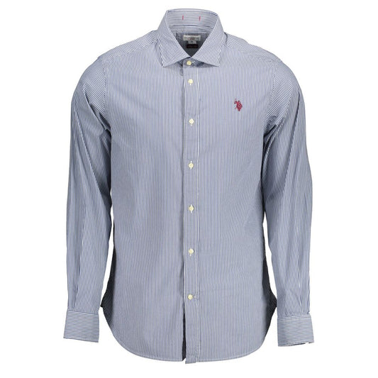 Blue Cotton Men Shirt