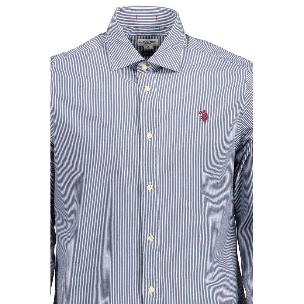 Blue Cotton Men Shirt