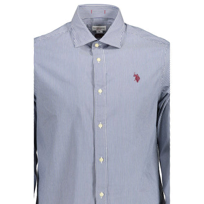 Blue Cotton Men Shirt