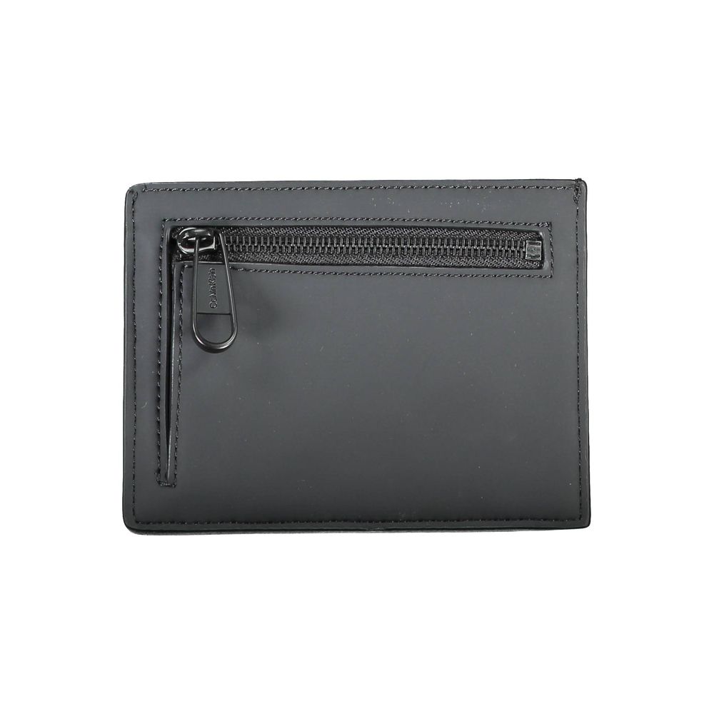 Black Polyester Men Wallet