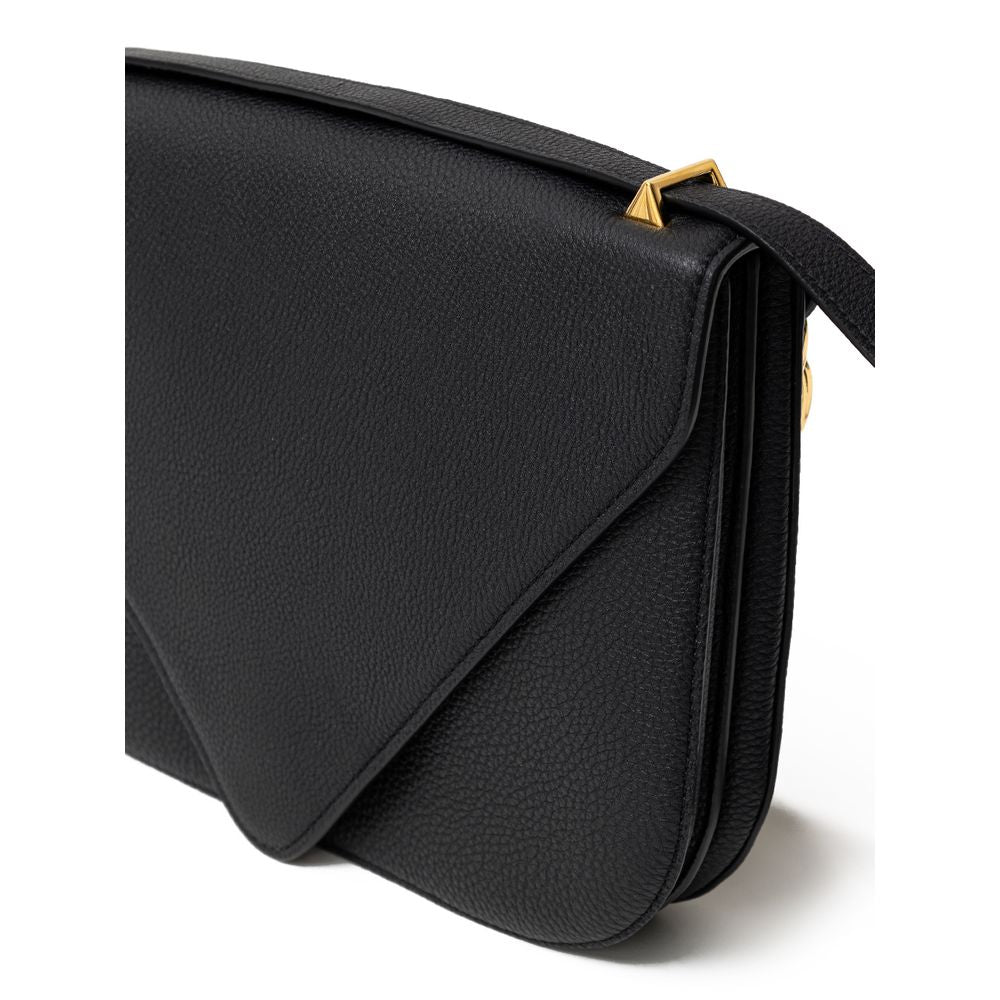 Black Leather Shoulder Bag