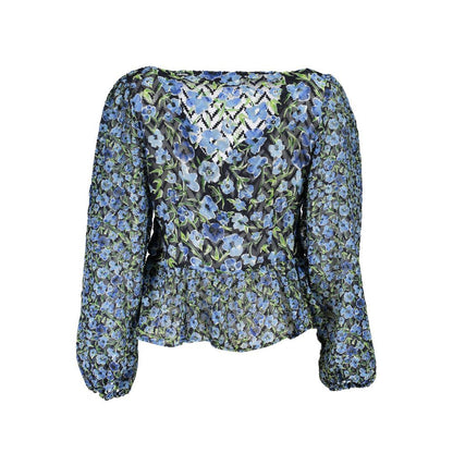Blue Polyester Pattern Shirt