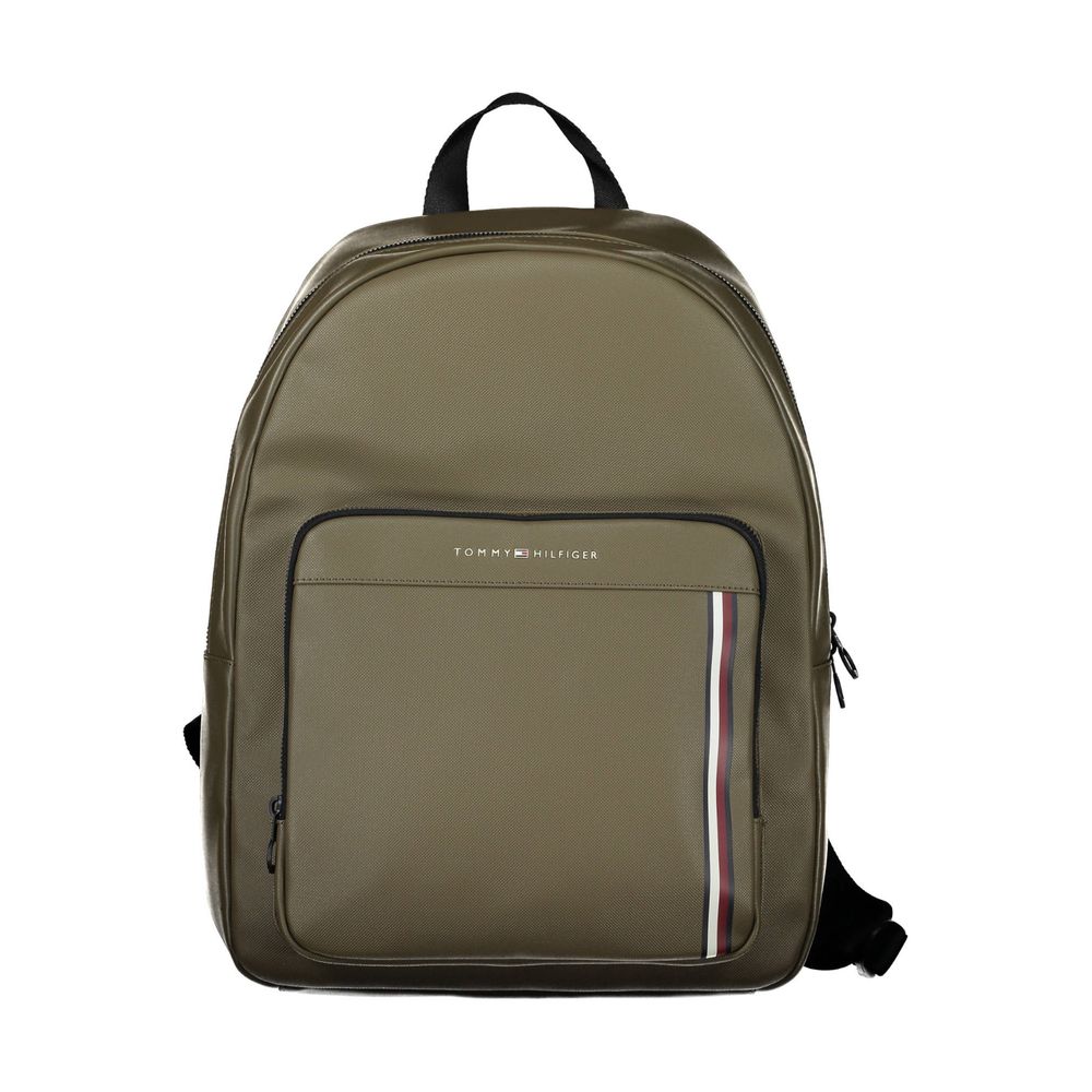 Green Polyethylene Men Backpack