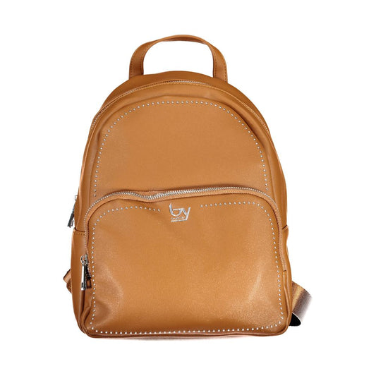 Brown Polyethylene Women Backpack