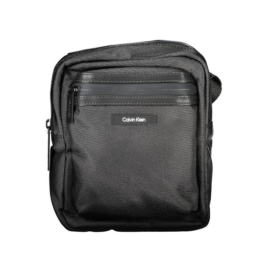 Black Polyester Men Shoulder Bag