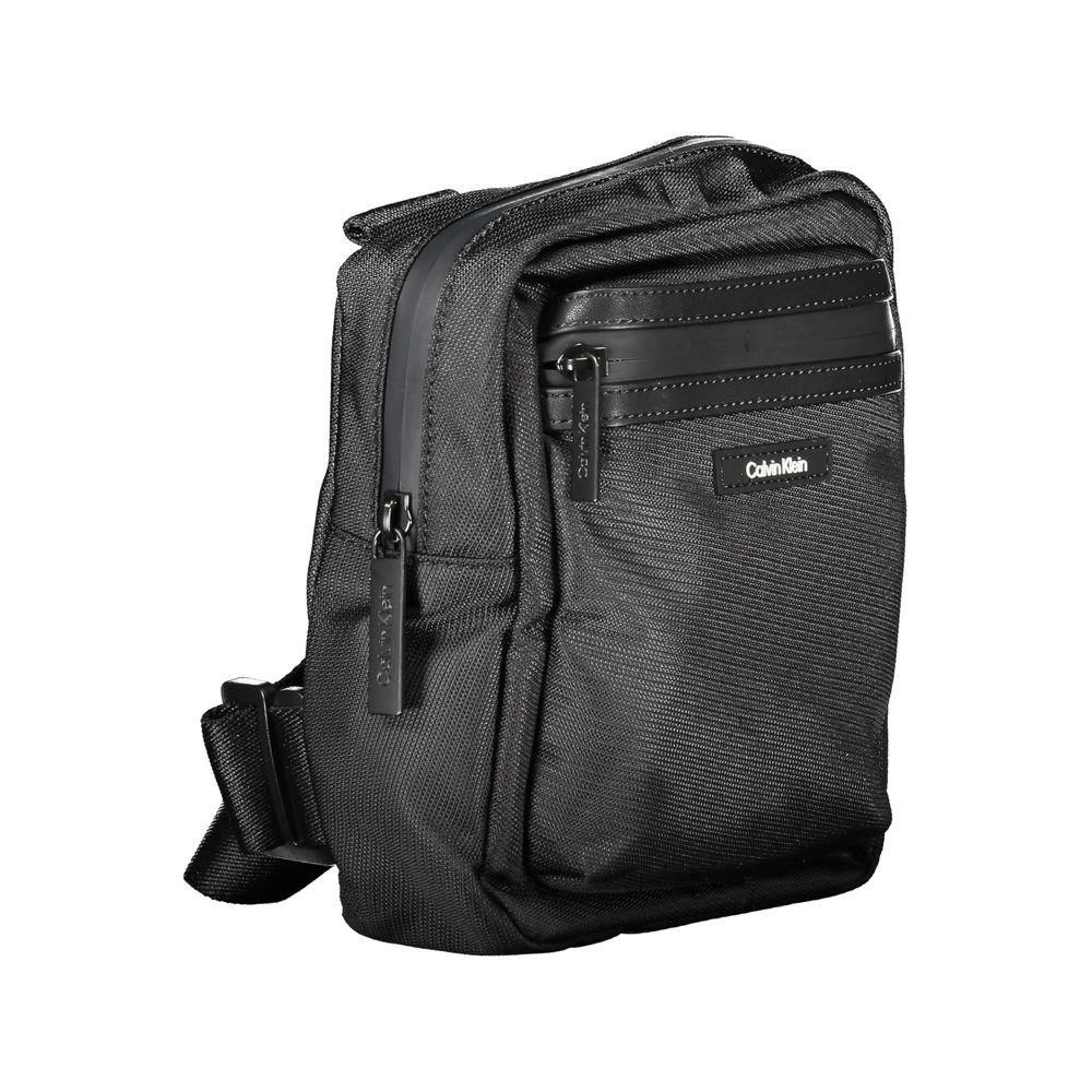 Black Polyester Men Shoulder Bag