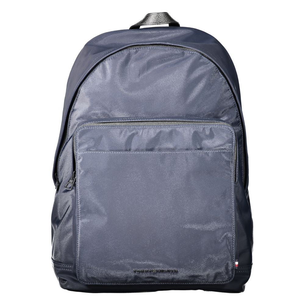 Blue Polyester Men Backpack