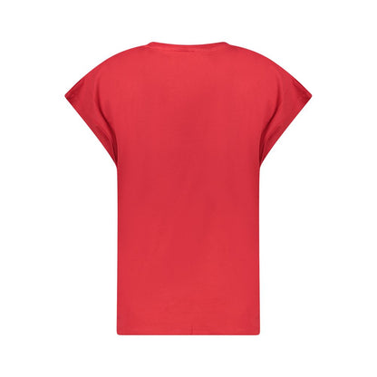 Red Cotton Women T-Shirt