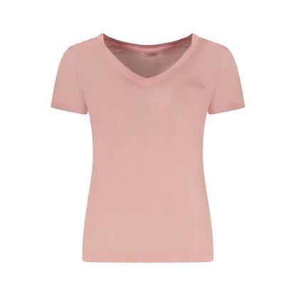 Pink Lycra Women T-Shirt