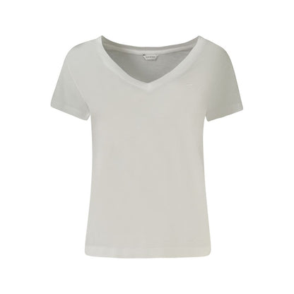 White Lycra Women T-Shirt