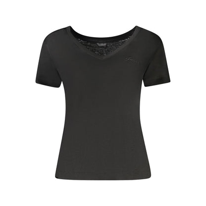 Black Lycra Women T-Shirt