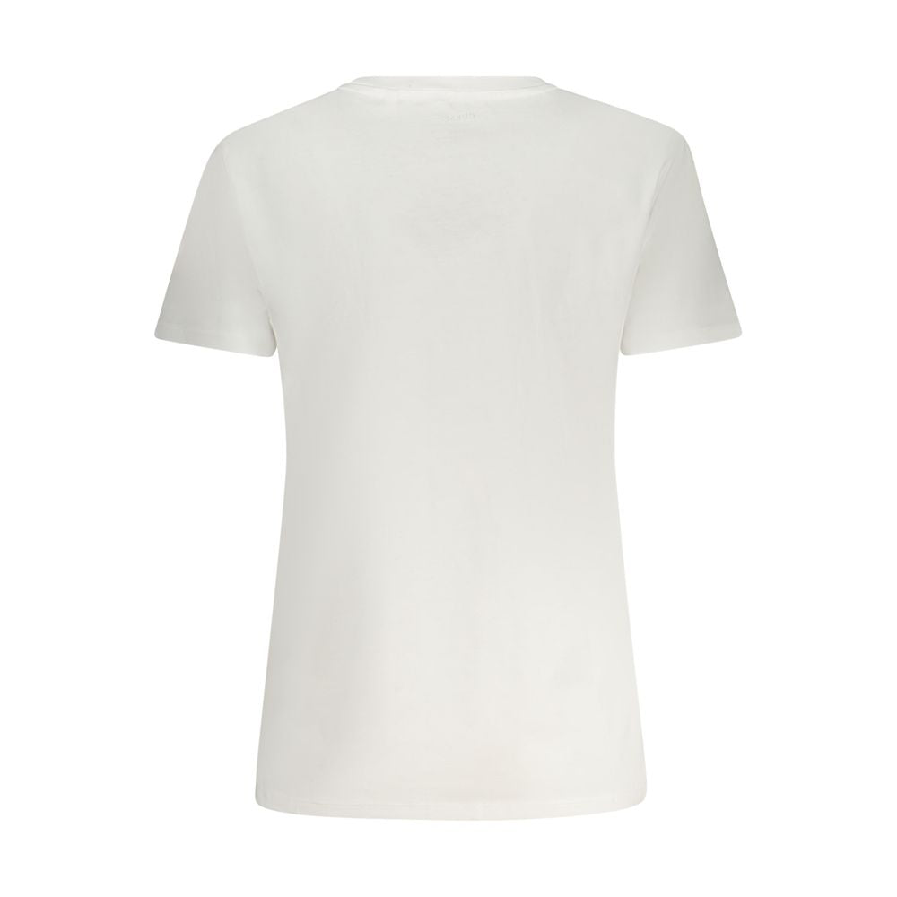 White Cotton Women T-Shirt