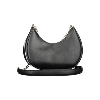 Black Polyester Women Handbag