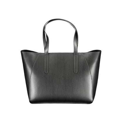 Black Polyethylene Women Handbag