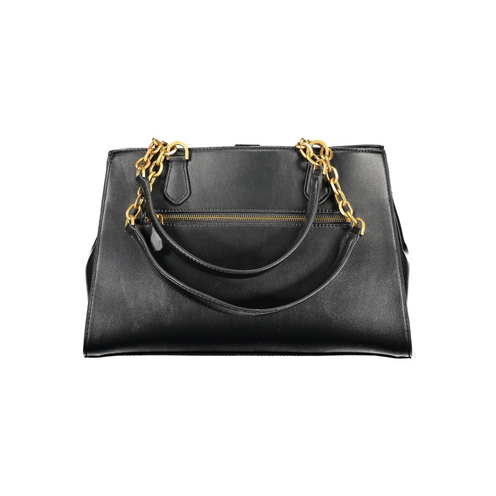 Black Polyethylene Women Handbag