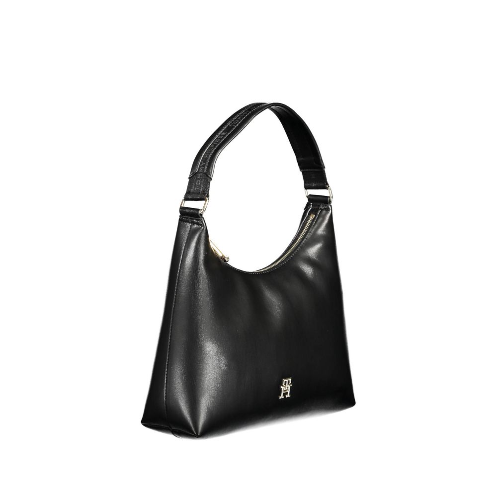 Black Polyethylene Women Handbag