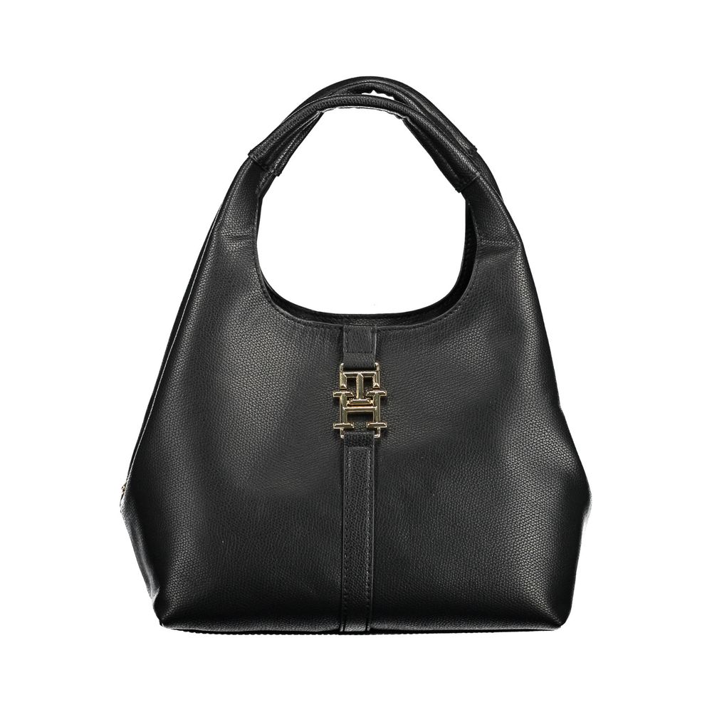 Black Polyethylene Women Handbag