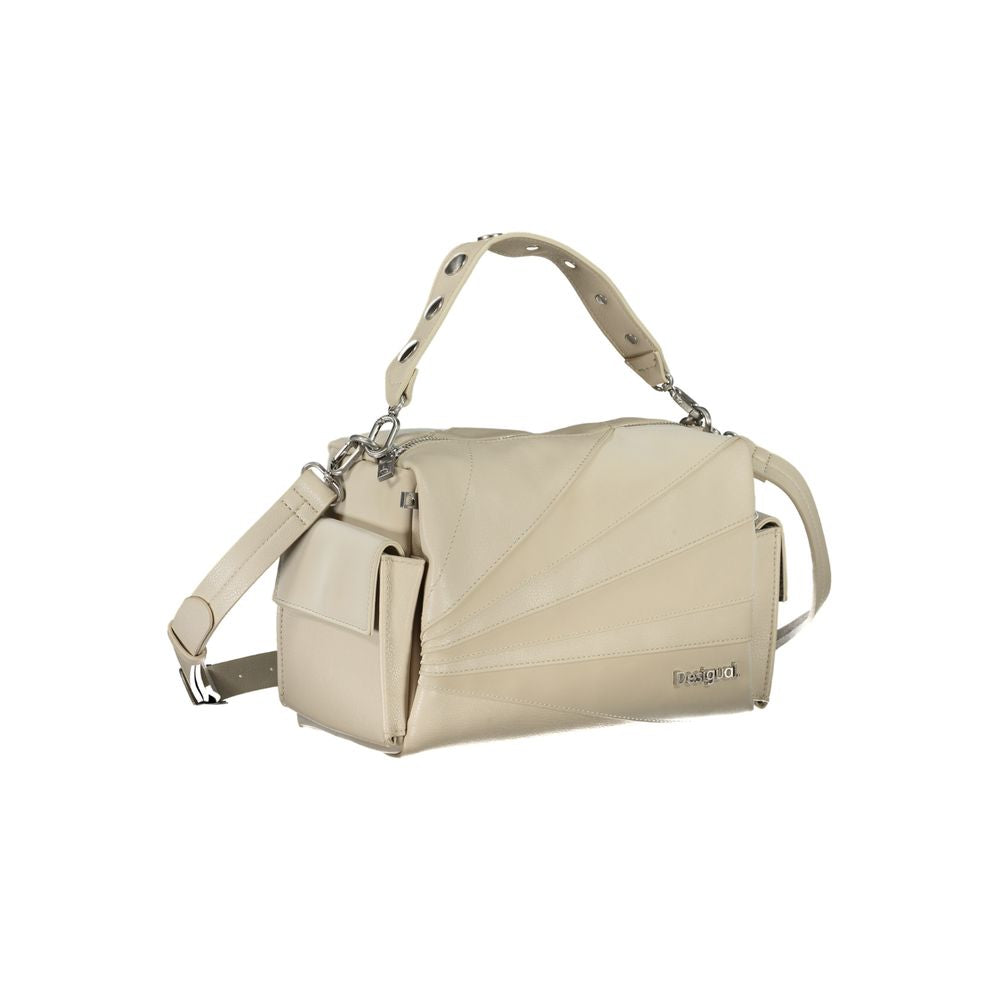 Beige Polyethylene Handbag