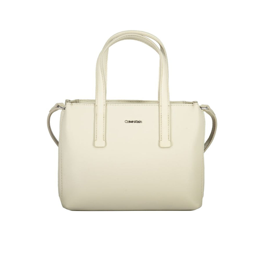 Beige Polyester Handbag