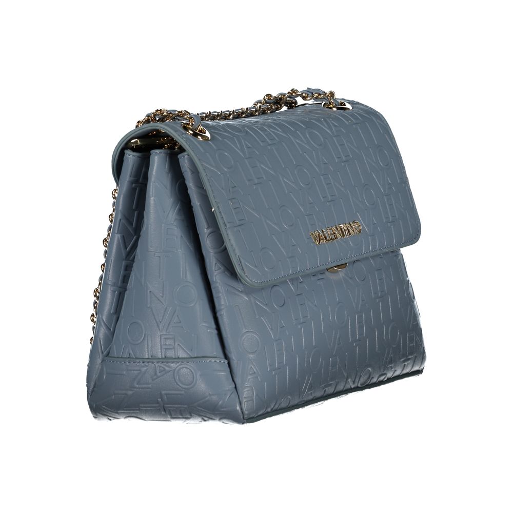 Light Blue Polyethylene Women Handbag