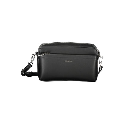 Black Polyester Women Handbag