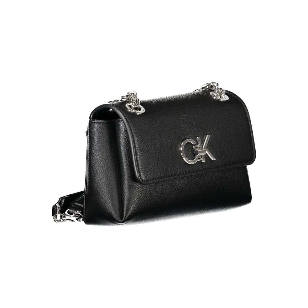 Black Polyethylene Women Handbag