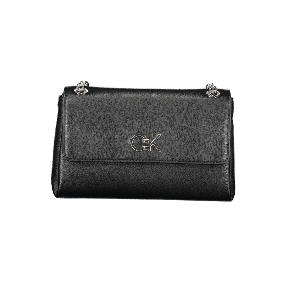 Black Polyethylene Women Handbag