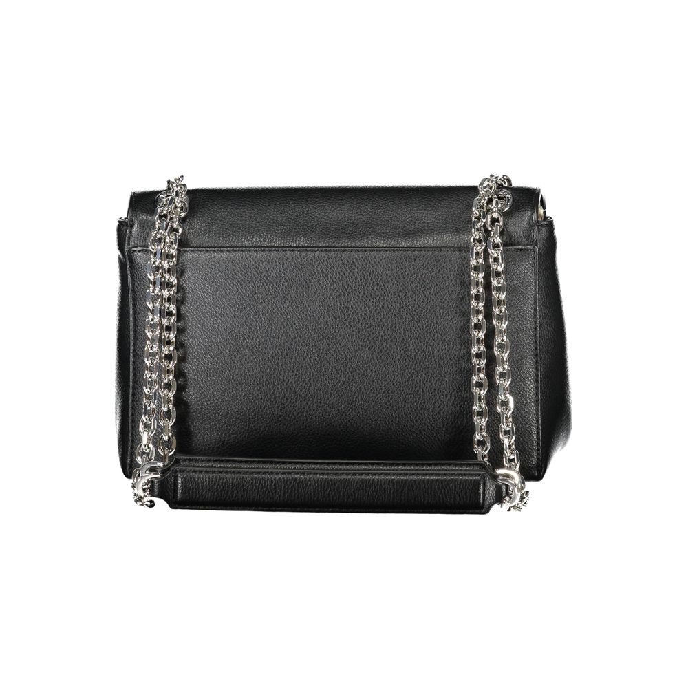 Black Polyethylene Women Handbag