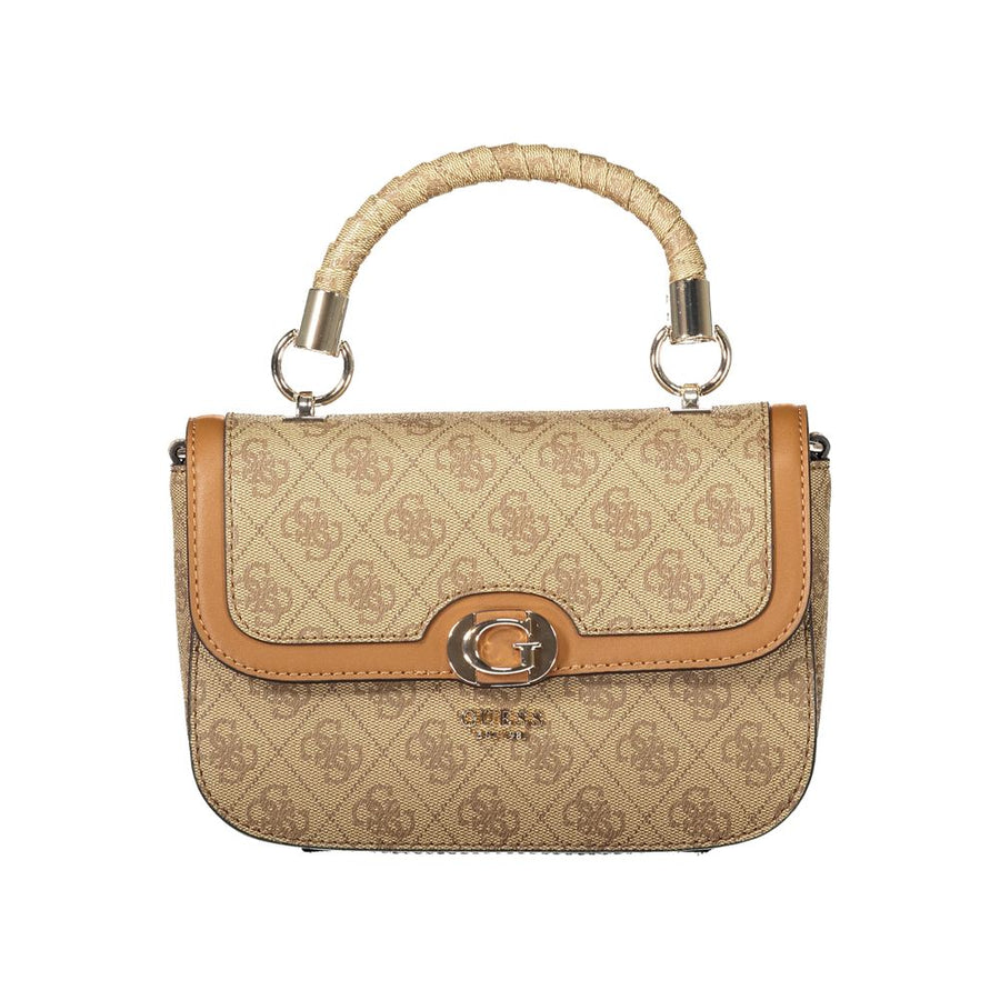 Beige Polyethylene Women Handbag