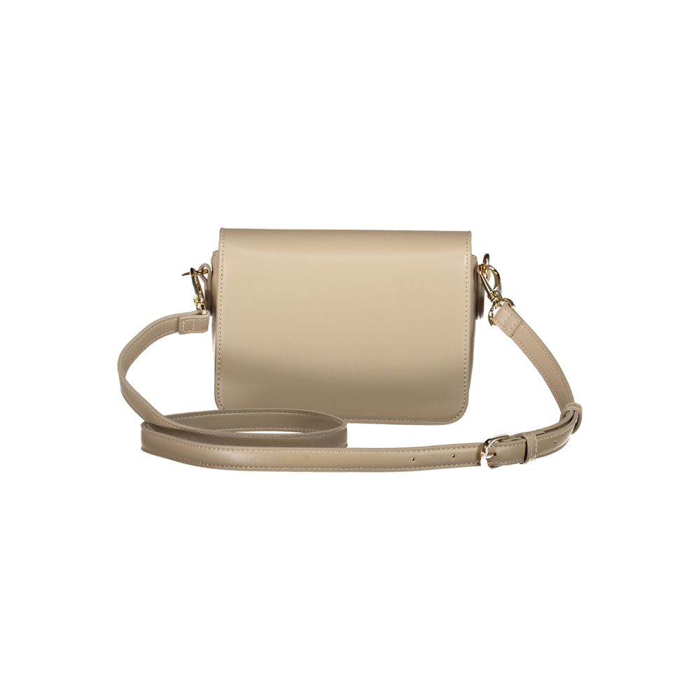 Beige Polyethylene Women Handbag