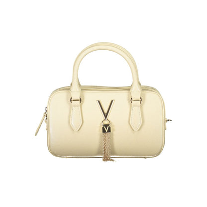 Beige Polyethylene Women Handbag