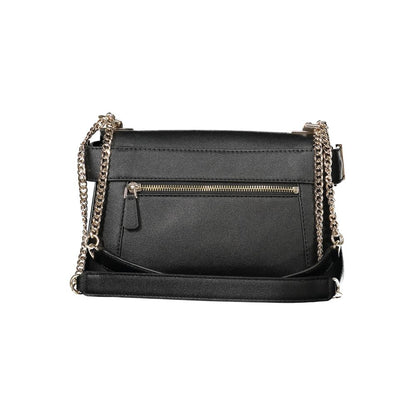 Black Polyethylene Women Handbag