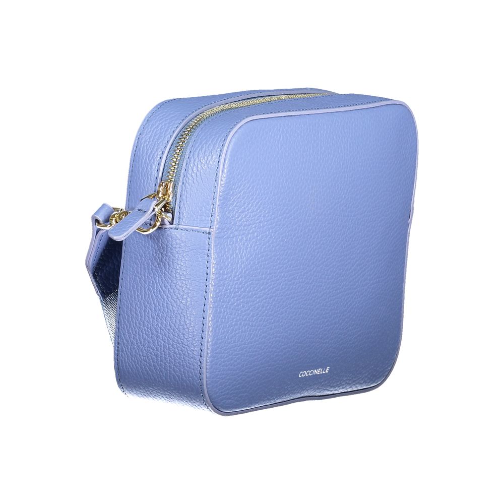 Light Blue Leather Women Handbag