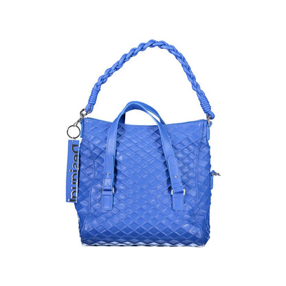 Blue Polyethylene Women Handbag