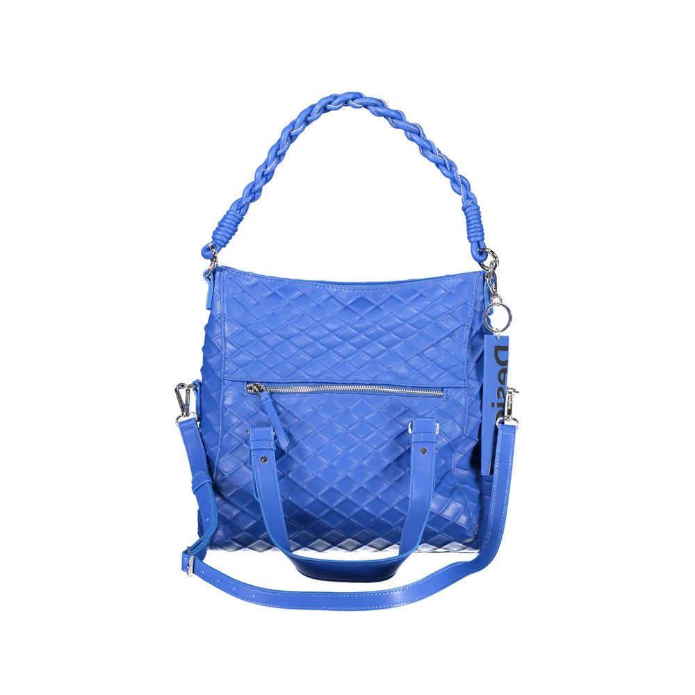 Blue Polyethylene Women Handbag