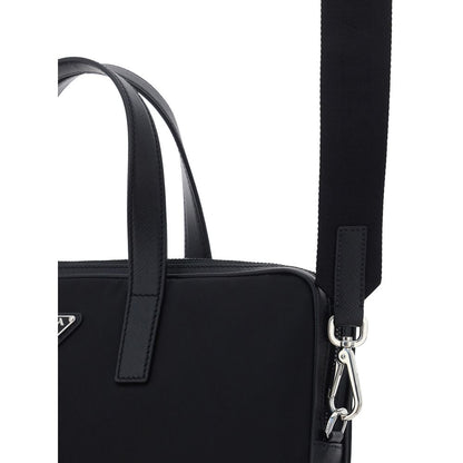 Black Polyamide Shoulder Bag