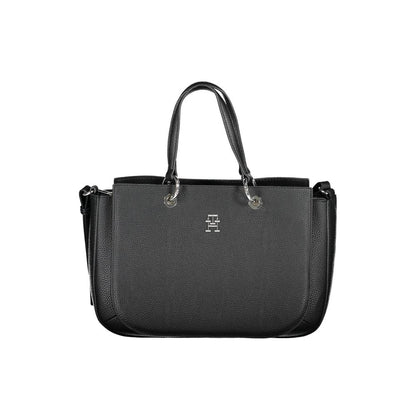 Black Polyethylene Women Handbag