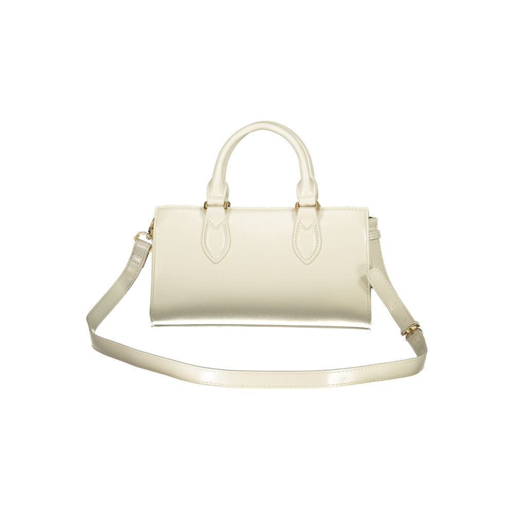 Beige Polyethylene Women Handbag