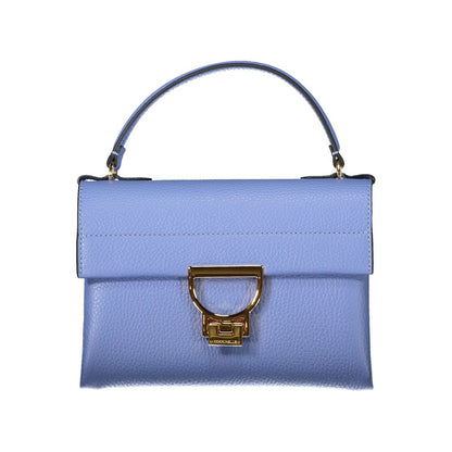 Light Blue Leather Women Handbag