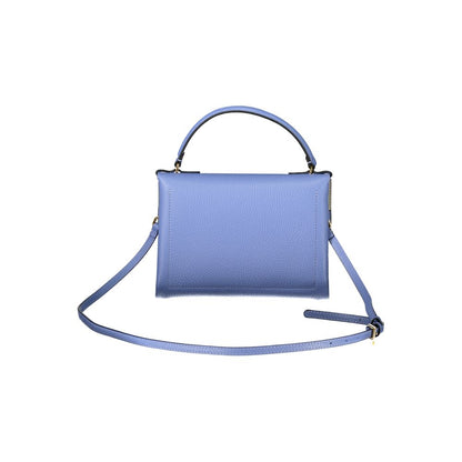 Light Blue Leather Women Handbag