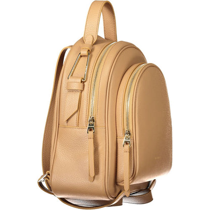 Brown Leather Women Backpack