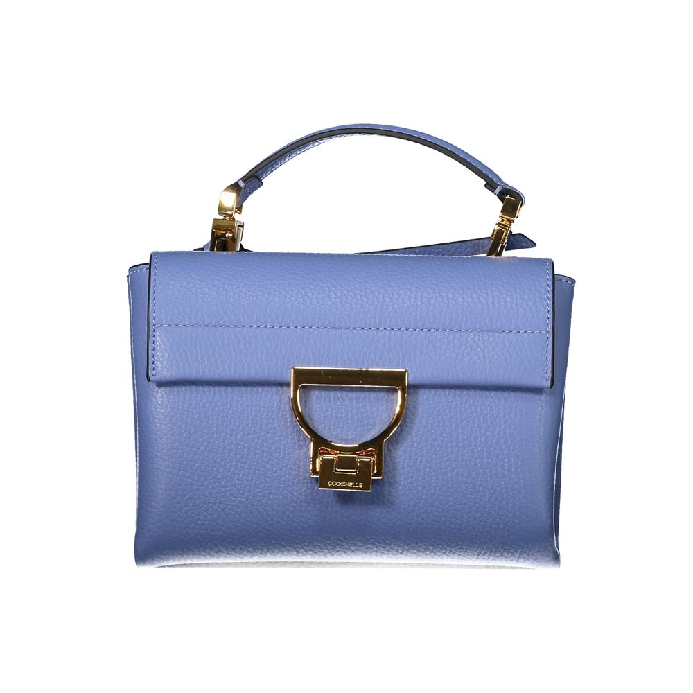 Light Blue Leather Women Handbag