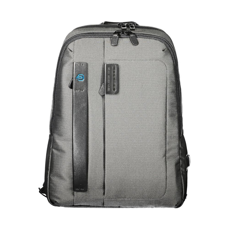 Gray Polyester Men Backpack