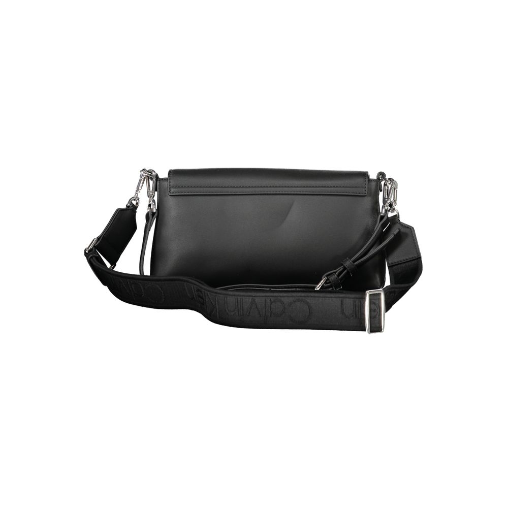 Black Polyester Women Handbag