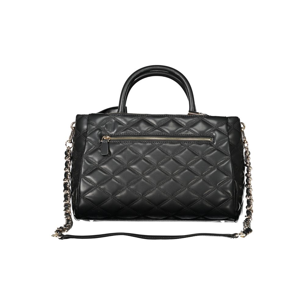 Black Polyethylene Women Handbag