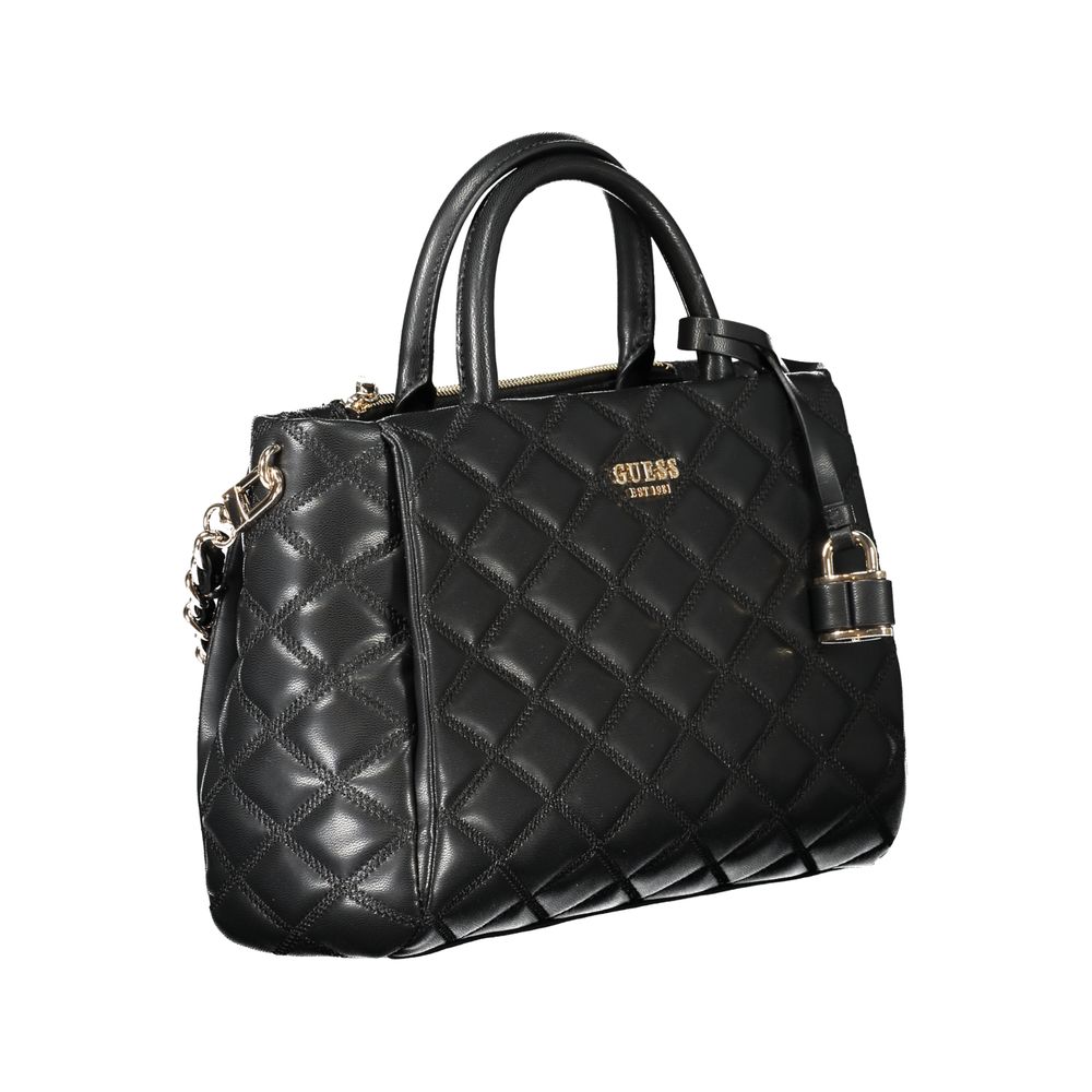 Black Polyethylene Women Handbag